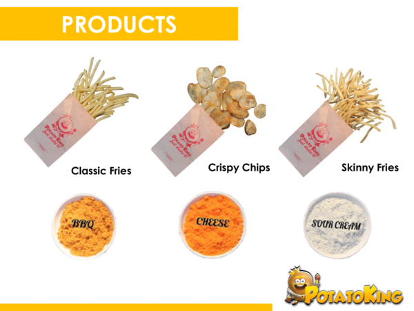 Potato King Food Cart Franchise Products