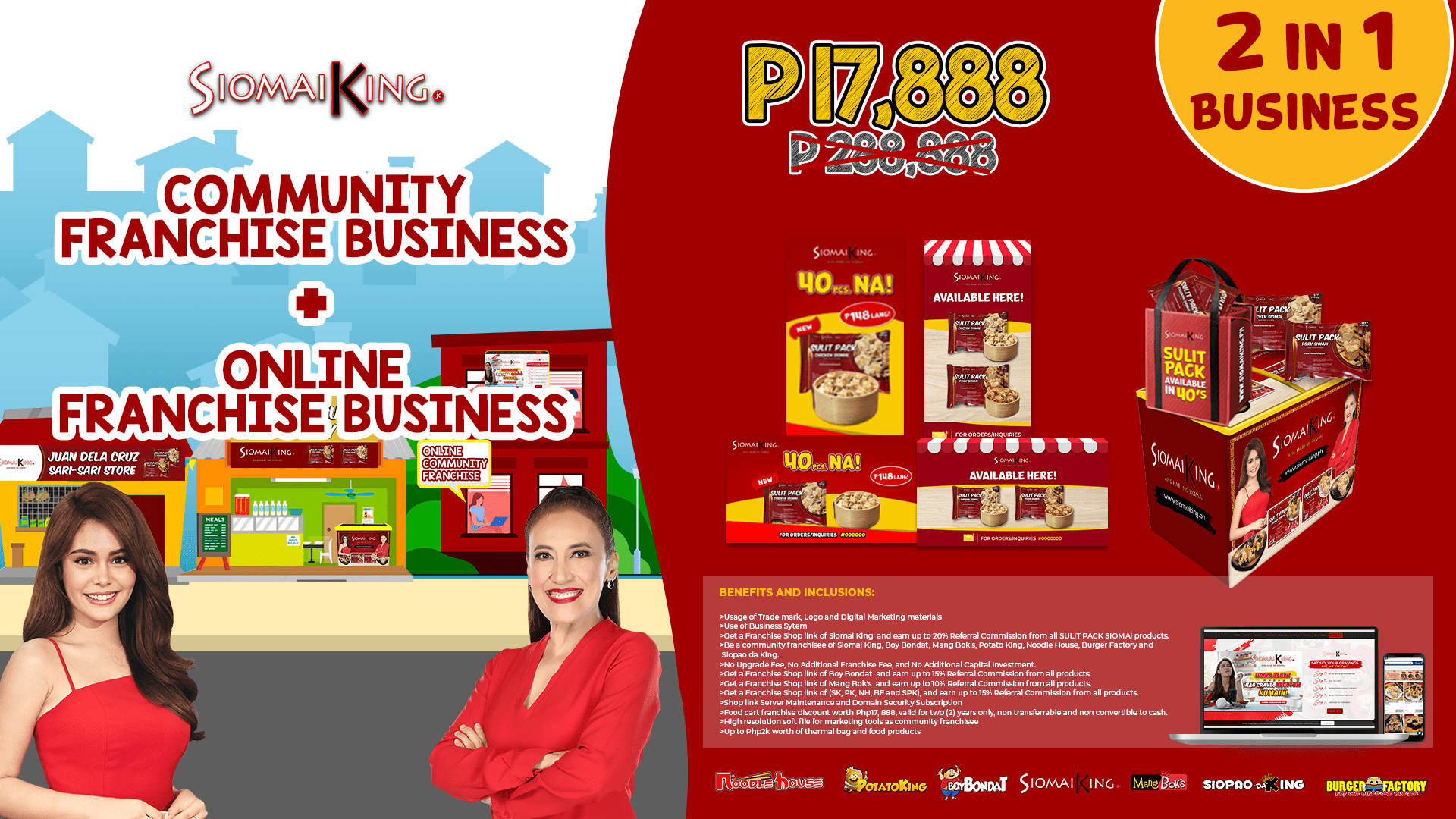 2 in 1 Siomai King Online and Community Franchiase
