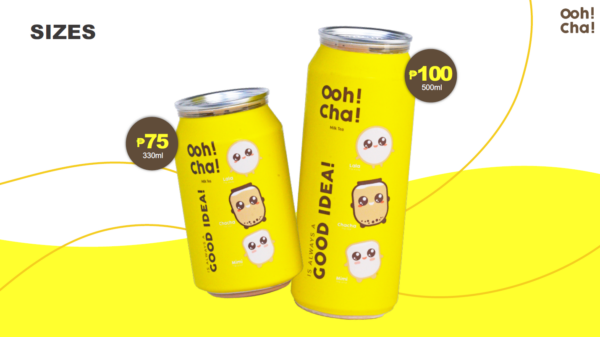 Ooh Cha Milk Tea Shop Product Sizes