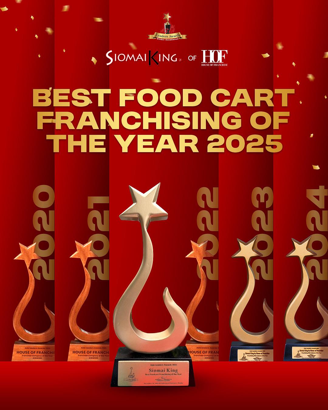 You are currently viewing Siomai King wins an award from Asia Leaders Awards as the Best Food Cart Franchising of the Year 2025!